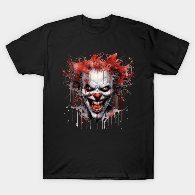 Scary Horror Clown T-Shirt by BisonPrintsCo